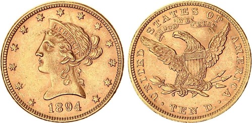 Usa dollari oro 1894 - oro,